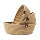 thumbnail image 4 of Juego de 3 cestas tejidas pequeñas y redondas, cestas de cuerda de algodón para almacenar juguetes para niños, cuenco nórdico para almacenar juguetes, Caqui, 4 of 8
