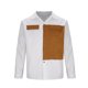 thumbnail image 5 of pstuiky Camisas de manga larga de invierno para hombre, Camisa informal de manga larga con botones y cuello vuelto de color patchwork para hombre camisetas de hombre l, 5 of 8