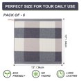 thumbnail image 4 of PiccoCasa Kitchen Dish Colth Tea Towel 6 Pack Set for Cleaning Plaid Blue, 4 of 7