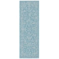 thumbnail image 3 of SAFAVIEH Courtyard Darin Traditional Indoor/Outdoor Runner, 2'3" x 6'7", Aqua/Grey, 3 of 11