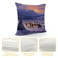 thumbnail image 4 of Chilfamy Teepees Mountains Snow Fashion Style Dirt-Resistant Throw Pillow Covers for Couch Sofa Bed Living Room Bedroom Short Plush Winter Pillowcase 1PC 18x18in, 4 of 5