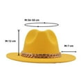 thumbnail image 4 of Jazz Hat Women Wide Brim with Gold Chain Fashionable Panama , Yellow Yellow, 4 of 4