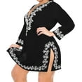 thumbnail image 3 of HAPPY BAY Women's Beachwear Summer Short Beach Dress Bikini Swimsuit Swimwear Cover Ups M-L Black_AC40, 3 of 4
