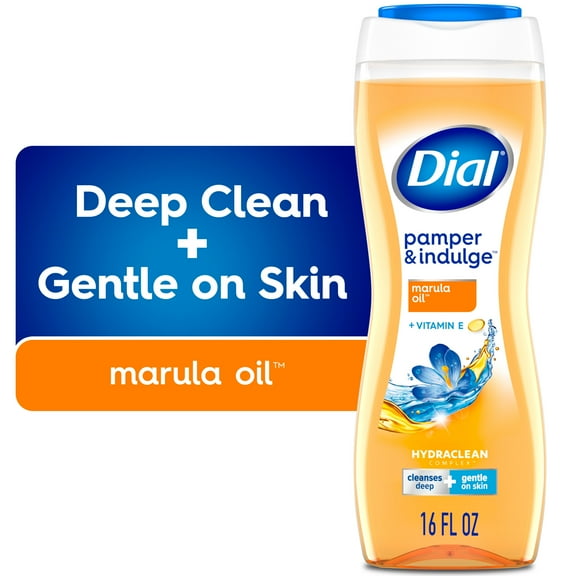 Dial Pamper & Indulge Body Wash, Marula Oil, Gentle on All Skin Types, 16 fl oz