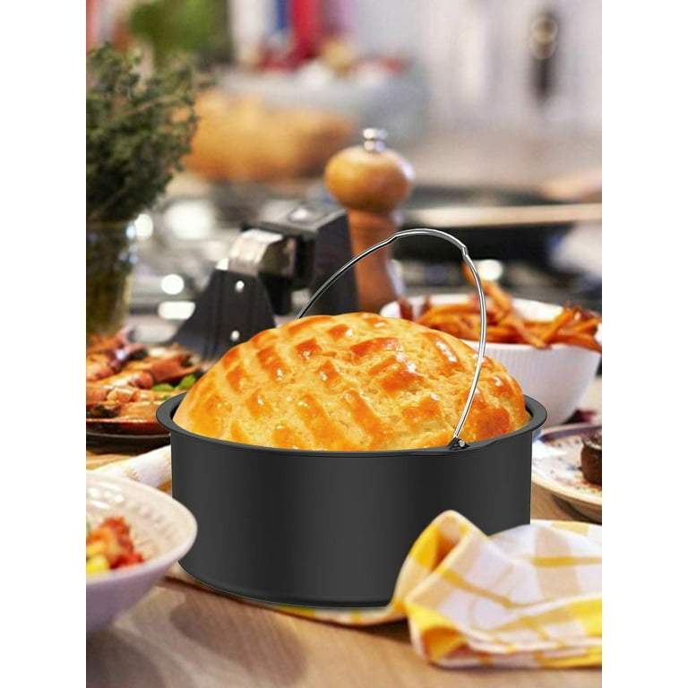 LOTTELI KITCHEN Air Fryer Accessories 6pcs Set for Dual Basket, Nonstick AirFryer  Accessory With Cake Pan, Pizza Pan, Multi-Layer Rack, Skewer Rack, Egg Bite  Mold, Tongs, Fits Double Basket Air Fryers 