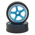 thumbnail image 5 of 1/28 RC ruedas neumáticos RC coche repuestos plástico Universal Metal piezas para Wltoys DIY accesorios modelo RC Hobby coche camiones , azul Sunnimix ruedas de oruga rc, 5 of 5