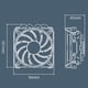 thumbnail image 2 of CPU Cooler 4 Direct Contact Heatpipes Slim Fan 600-2500RPM CPU Radiator Fan 4PIN, 2 of 9