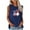 Blue, variant on IROINNID Women's V-Neck Tank Sleeveless Fashion Comfortable Casual Top Blouse Tops Women Tops America Independence Day