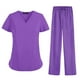thumbnail image 4 of Conjuntos exfoliantes para mujeres y hombres, ropa de trabajo de enfermera, uniforme para enfermería, uniforme de trabajo lavable a máquina, túnica y Púrpura Yinane Uniformes de Trabajo, 4 of 6