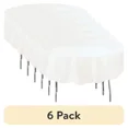 thumbnail image 2 of Round Plastic Table Cover 84 Waterproof Disposable Party Table Decorations 6Pack, 2 of 6