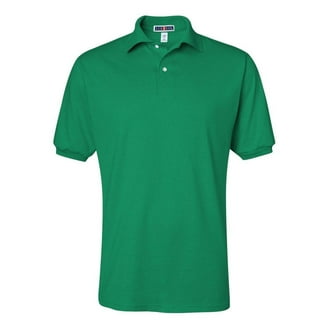 Pocket Piqué Polo Shirt Fern Green Heather 1XL - Walmart.com