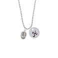 thumbnail image 2 of Delight Jewelry Silvertone Love, Faith, Pray, Peace, Joy, Hope Spinner Silvertone Script Initial Disc - H - Charm Necklace, 20"+3", 2 of 4
