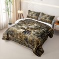 thumbnail image 3 of Erosebridal Jungle Deer Elk Twin Quilt Set for Girls Boys, Rustic Farmhouse Twin Coverlet Set, 2pcs, 3 of 7