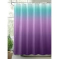 thumbnail image 2 of Shower Curtains Ombre Purple Teal Bath Curtain Gradient Stripes Waterproof Bathroom Shower Curtain Set with Hooks Decoration 72 x 72 Inches, 2 of 7