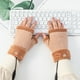 thumbnail image 5 of Tejido Guantes sin dedos Menores suaves Mujeres A prueba de viento A prueba de viento Cálido Mantenimiento USB Carro eléctrico Calefacción Mittens Protector de mano interior Caqui kenally HA011717-02, 5 of 7