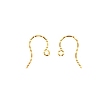 Beadaholique - 22K Gold Plated French Wire Earring Hooks 16mm (25 Pairs ...