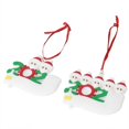 thumbnail image 4 of Adornos navideños Jadeshay 2 piezas personalizados colgantes PVC Juego familiar, 4 of 12