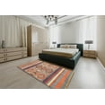 thumbnail image 5 of Ahgly Company Machine Washable Indoor Round Abstract Camel Brown Area Rugs, 8' Round, 5 of 7
