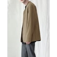 thumbnail image 5 of INCERUN Men's Long Sleeve Solid Color Cardigan Casual Lightweight Shirt Jacket, 5 of 7
