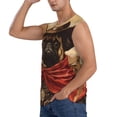 thumbnail image 3 of Lsque Western French Bulldog Cowboy Print Men's Cotton Blend Sleeveless Muscle Shirts (S-3XL)- Moisture Wicking, Odor Protection, UPF 30+,Medium, 3 of 8