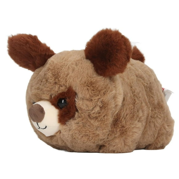 Poupée Chien Brun en Peluche Jouet Animal en Peluche Doux pour Enfants et Adultes Anniversaires Noël