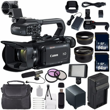 Canon XA11 Compact Full HD ENG Camcorder #2218C002 (International Model) + 64GB SDXC Class 10 Memory Card + BP-820 Replacement Lithium Ion Battery + External Rapid Charger