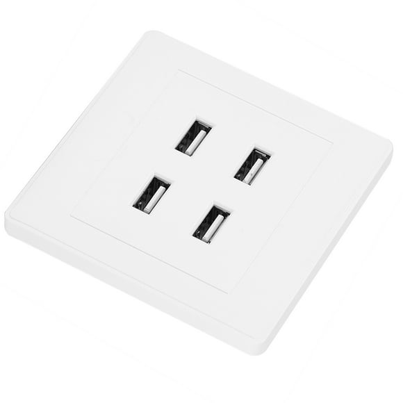 USB Wall Mounted Socket, USB Wall Mounted Socket 4 USB Socket Electric Wall Mounted Power Socket 110V~250V Input Voltage, DC 5V, Standard Outlets