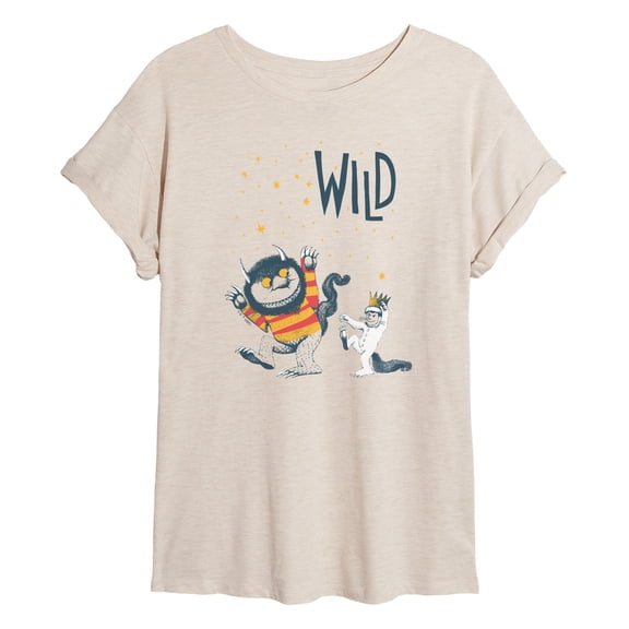 Where The Wild Things Are - Wild One - Juniors Oversized Graphic T-Shirt