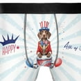 thumbnail image 4 of Happy 4th of July Patriotic German Shorthaired Pointer Marching Band Uniform Balloons Fireworks All Over Print Boxer Briefs Underwear for Men Dad GSP Lover Dog Gift - 13009, 4 of 6