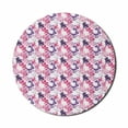 thumbnail image 1 of Abstract Mouse Pad for Computers, Paint Stains Expressionism Inspired Modern Artwork Surreal Shapes Pattern, Round Non-Slip Thick Rubber Modern Mousepad, 8" Round, Pink Purple White, by Ambesonne, 1 of 2