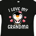 thumbnail image 4 of Inktastic I Love My Grandma with Cute Penguin and Hearts Girls Toddler T-Shirt, 4 of 5