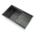 thumbnail image 3 of Ancona Évier de Cuisine Encastré sous le Bol 32” avec Grille et Tapis Enroulable, 3 of 7
