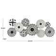 thumbnail image 3 of DecMode Black Metal Plate Wall Decor with Black Patterns, 3 of 8
