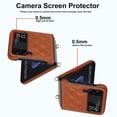 thumbnail image 4 of Dteck Slim Case for Samsung Galaxy Z Flip 4 with Wrist Strap Bracelet Silk Scarf for Women Girls, Anti-Fall Shockproof Protective Cover for Galaxy Z Flip4 5G,Brown, 4 of 6