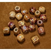 Wood Beads for Hair Macrame, Crafts DIY Jewelry Supplies, Gift for Beader, Barrel, 16x16mm, 200 Pcs
