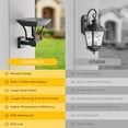 thumbnail image 5 of Solar Wall Lights Outdoor with 4 Lighting Modes, IP65 Waterproof, Solar Landscape Lights Wall Mount for Fence Porch Garage Warm and Cold White 4 Pack, 5 of 9
