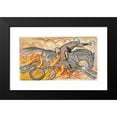 thumbnail image 2 of Akseli Gallen-Kallela 18x12 Black Modern Framed Museum Art Print Titled - Knight and King Snake, Seven Brothers Illustration (1907), 2 of 5