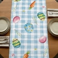 thumbnail image 5 of Table Runners 90 Inches Long Dress Scarves, Easter Farmhouse Coffee/Dining/Kitchen Table Runner for Living Room, Blue Truck Eggs Bunny Checkered Farmhouse 13x90 Inch, 5 of 9