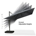 thumbnail image 6 of PURPLE LEAF OUTDOOR 10x13 FT Extra Large Rectangle Cantilever Umbrella with Base - 360° Rotating Heavy-Duty Aluminum Frame, Waterproof Graphite Grey Patio Sunshade for Oversized Pool Deck & Backyard, 6 of 6