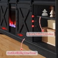 thumbnail image 5 of Farmhouse TV Stand with 36” Fireplace for 70/75/80 Inch TVs, 70 inch Fireplace TV Stand Entertainment Center Media Console Cabinet with Sliding Barn Doors for Living Room, 5 of 7