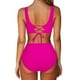 thumbnail image 3 of Augper Fashion Women's Sleeveless Solid Bikini Set Swimsuit Push-Up Padded Swimwear Swimsuit Beachwear, 3 of 7