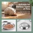thumbnail image 6 of JWGIETK 4-Pack Stainless Steel Cat Food Bowls, Shallow Whisker-Friendly Dishes with Non-Slip Silicone Base, 6 of 6