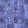 thumbnail image 1 of Ahgly Company Indoor Square Abstract Blue Contemporary Area Rugs, 7' Square, 1 of 4