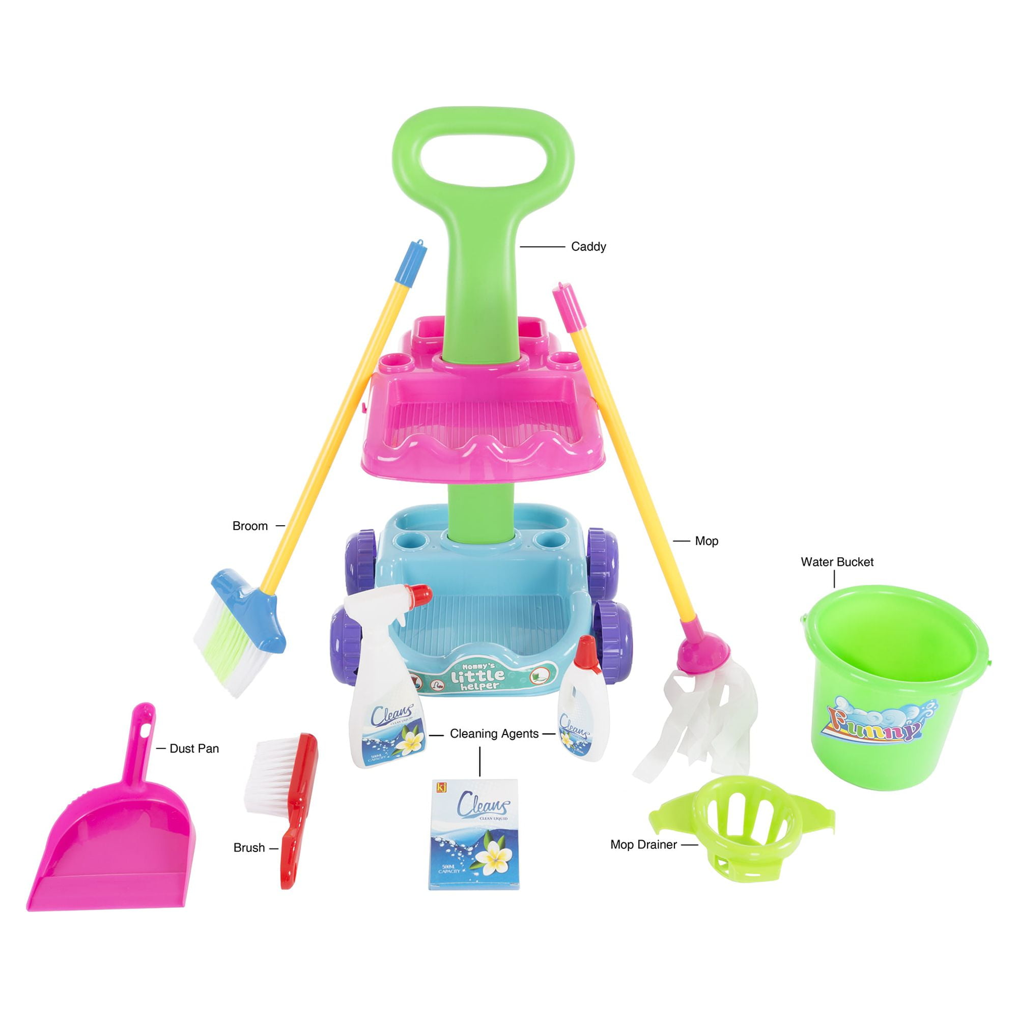 Toy Cleaning Set – Complete Pretend Play Set by Hey! Play!