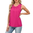 thumbnail image 6 of Plus Size Tank Tops for Women Summer Crewneck Sleeveless T Shirts Loose Fit Tunic Blouse, 6 of 6