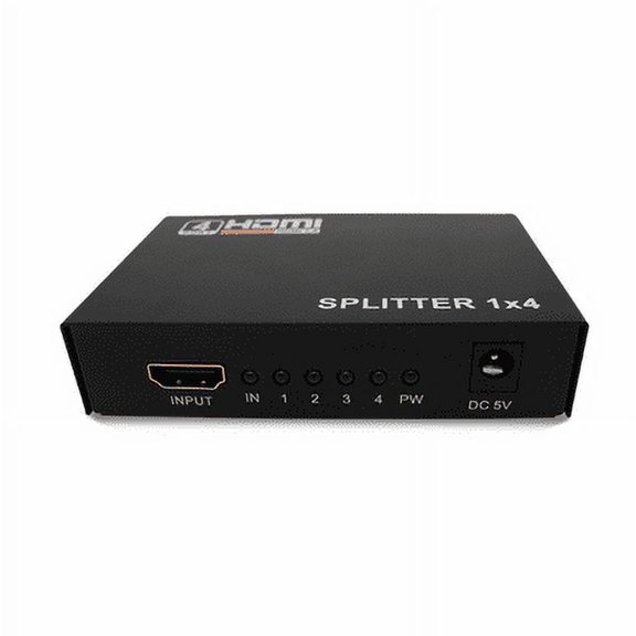 1X4 Full HD HDMI Splitter 4 Port Hub Repeater Amplifier v1.4 3D 1080p 1 in 4 out