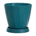 thumbnail image 2 of Hyknon 6.3 Inch Planter Pot with Saucer, Modern Indoor Plastic Plant Pot for Herbs and Flowers, Lightweight Flower Pot Container for Home Office Desk Window Sill Decor, 2 of 6