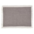 thumbnail image 3 of Fennco Styles Fringe Border Design Cotton Placemats 14" W x 20" L, Set of 4 - Grey Table Mats for Christmas, Holiday, Dining Table, Everyday Use, Banquets and Special Occasion, 3 of 4