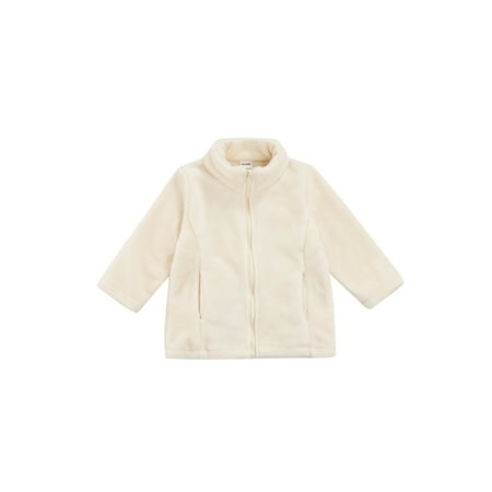 

BrilliantMe Unisex Toddler Flannel Coat Lapel Neck Button-up Jacket Full Zipper Fleece Coat for Winter Fall Apricot 4-5 Years