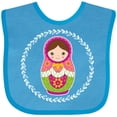 thumbnail image 3 of Inktastic Matryoshka Russian Cute Pink Nesting Doll Girls Baby Bib, 3 of 4